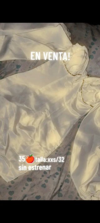 Vestido blanco perla talla XXS/32 tela de novia