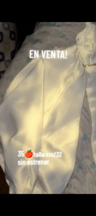 Vestido blanco perla talla XXS/32 tela de novia