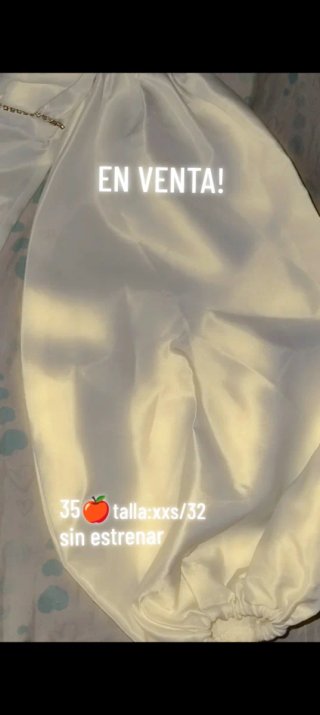 Vestido blanco perla talla XXS/32 tela de novia