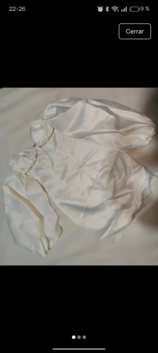 Vestido blanco perla talla XXS/32 tela de novia