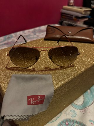 Gafas de sol Ray-Ban Aviator Marrones y Doradas