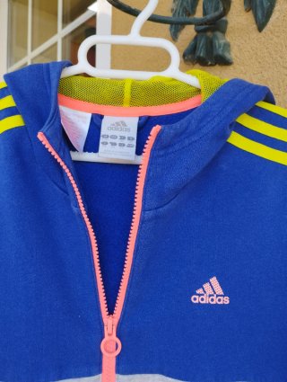 Sudadera Adidas Talla S Color Azul/Gris