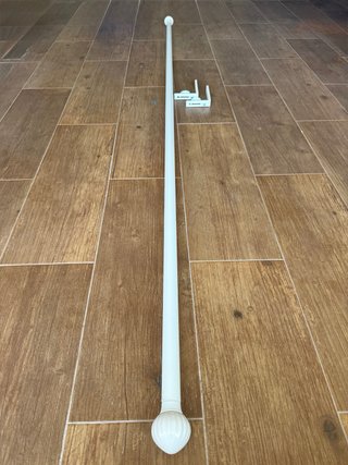 barra cortina extensible + 2 soportes + 2 remates