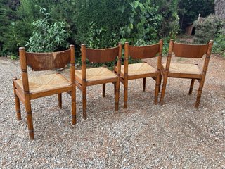 Conjunto 4 Sillas Rústicas Madera Maciza