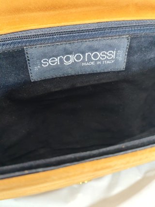 Borsa Sergio Rossi camoscio arancio