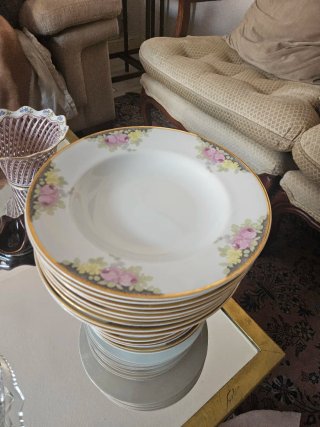 Vajilla Porcelana Checa Diseño Floral