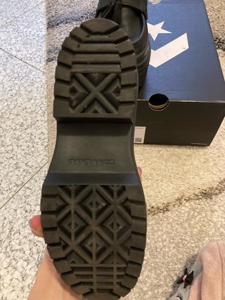 Converse nere platform con nappine n.37