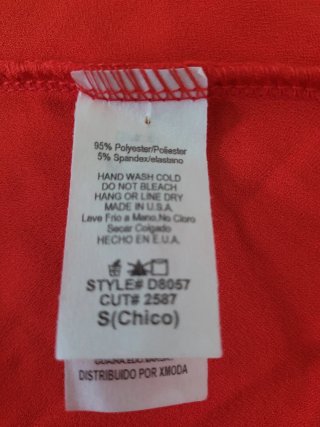 Precioso vestido rojo mujer talla S