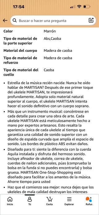 Ukelele Soprano Caoba Martisan 21 pulgadas
