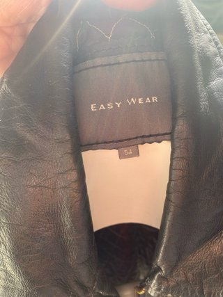 Cazadora Piel Easy Wear Negra. Talla 54