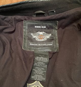 Chaqueta Cuero Harley Davidson Negra