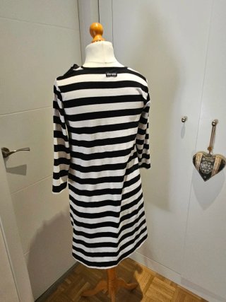 Vestido retro rayas blanco y negro