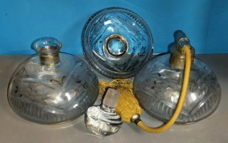 JUEGO de TOCADOR VINTAGE de CRISTAL TALLADO