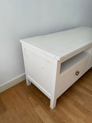 Mesa TV IKEA HEMNES blanca 2 cajones