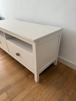 Mesa TV IKEA HEMNES blanca 2 cajones