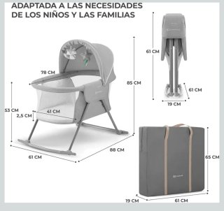 Cuna de bebé mecedora Moisés