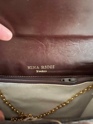 Cartera vintage 70 Nina Ricci piel lagarto