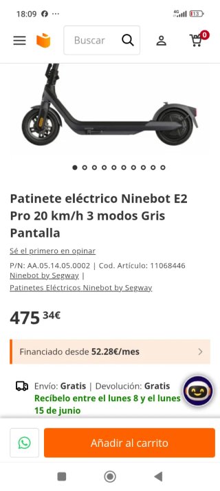 Patinete Ninebot E2 Pro