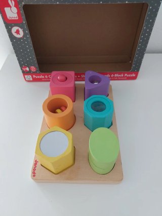 Puzzle 6 cubos sensoriales Janod