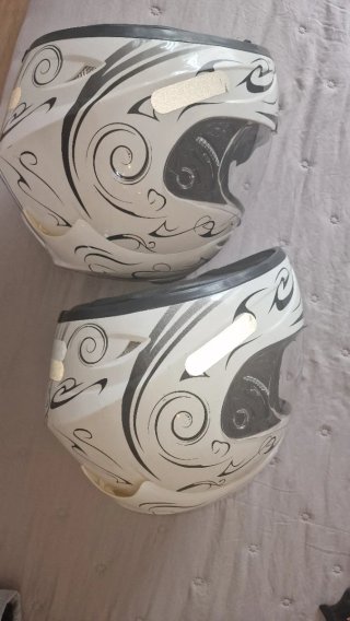 2 Cascos Moto Blancos Talla L y M