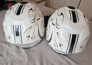 2 Cascos Moto Blancos Talla L y M