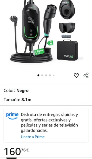Cargador EV 16A 220V es nuevo sin estrenar