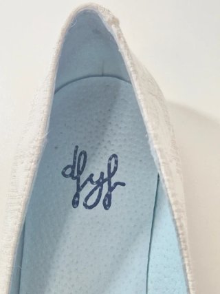 Bailarinas Blancas bordado Jacquard con maxi lazo