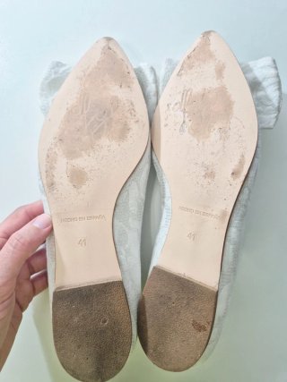 Bailarinas Blancas bordado Jacquard con maxi lazo