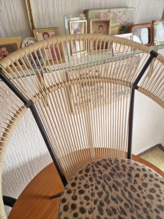 Silla Acapulco Vintage Beige y Marrón
