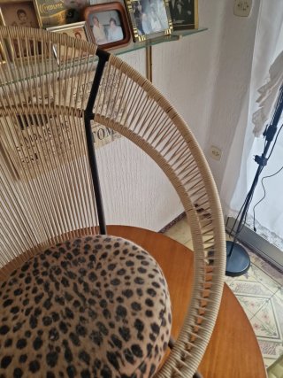 Silla Acapulco Vintage Beige y Marrón
