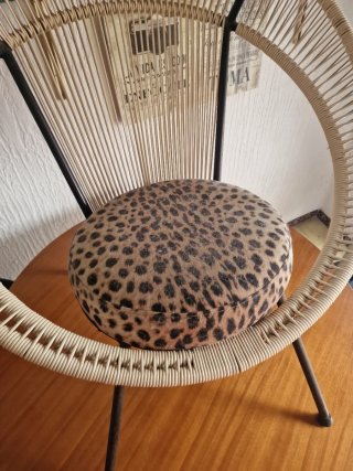 Silla Acapulco Vintage Beige y Marrón