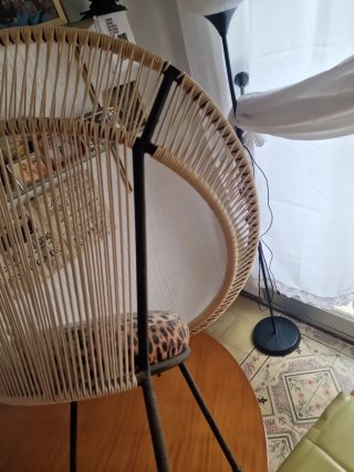 Silla Acapulco Vintage Beige y Marrón
