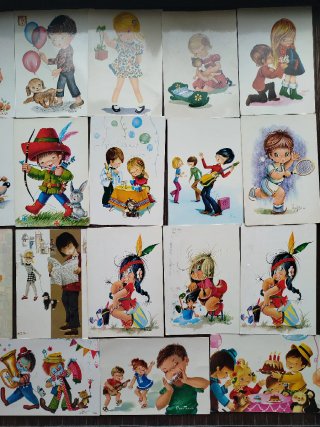Bonita colección de postales vintage
