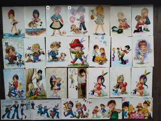 Bonita colección de postales vintage