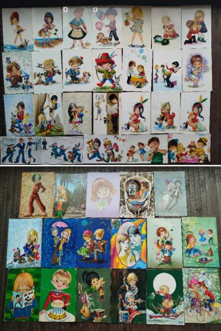 Bonita colección de postales vintage