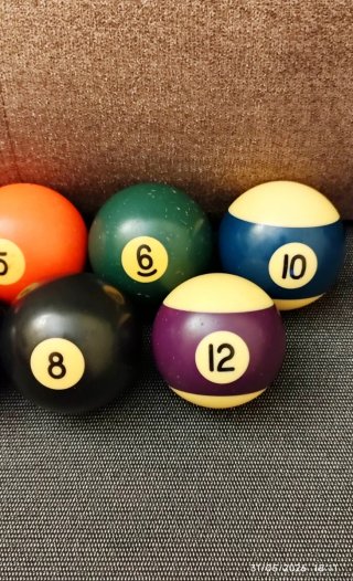Set di 7 palline da biliardo americano