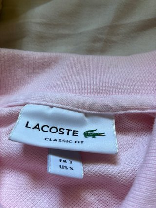 Polo Lacoste Rosa Talla M