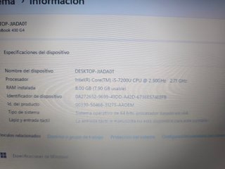 Portátil HP 430 G4 i5 8GB 128GB SSD - Negociable