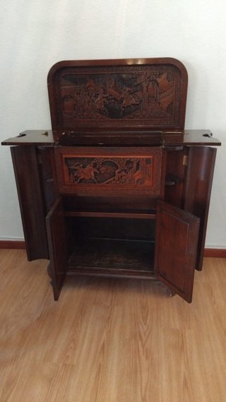 Mueble Bar Oriental Madera Tallada