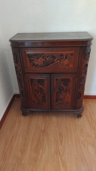 Mueble Bar Oriental Madera Tallada