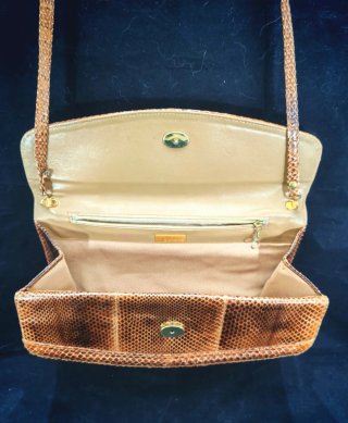 Borsa tracolla vintage anni 80 pitone
