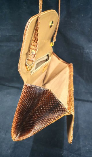 Borsa tracolla vintage anni 80 pitone