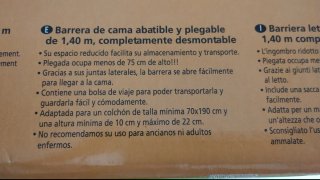 Barrera Cama Jane Abatible y Plegable 1.40m
