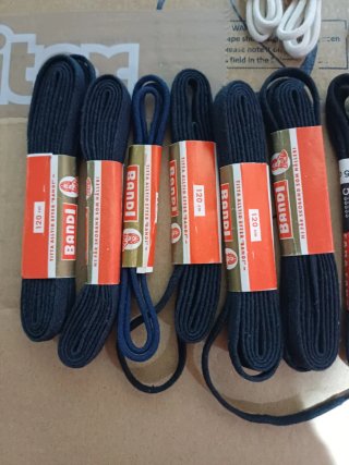 Lote de 20 pares de Cordones Bandi Negros y Blanco