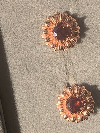 Pendientes Flor Granate