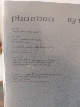 Vinilo TANGERINE DREAM - PHAEDRA