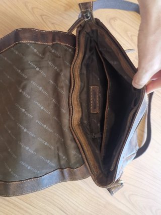 Bolso bandolera cuero Greenburry vintage