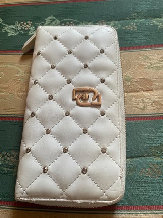 Portafoglio Liu Jo bianco con strass
