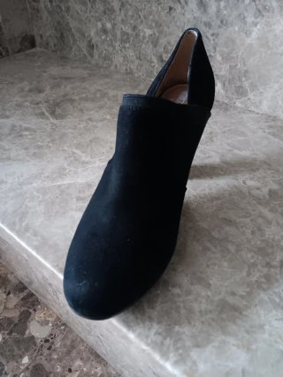 Zapatos Geox ante tacón negros mujer