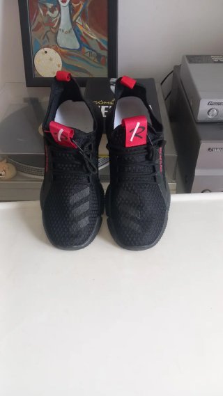 Zapatillas cómodas verano negras y rojas